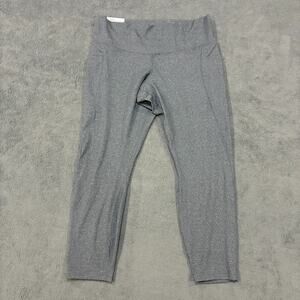 Member's Mark Gray Everyday High Rise Ankle Leggings Stretch Pants Womens Sz 2XL